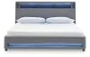 Ashley Furniture PCB2721B21 Verishaw - King Upholstered Bed With Wireless Audio - Gray