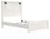 Ashley Furniture B1190B7 Gerridan - Queen Panel Bed With Sconces - White