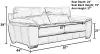 Jackson Furniture Industries 439603-1152/78-1252/78 Jackson Furniture Industries 439603-1152/78-1252/78 Hudson - Sofa - Steel