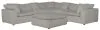 Jackson Furniture Industries 4445/31/59/28/6-26 Jackson Furniture Industries 4445/31/59/28/6-26 Posh - 6 Piece Modular Sectional With 2 Armless, 3 Corners, 1 Cocktail Ottoman - Dove