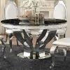 CoasterElevations 107891 Anchorage - Round Glass Top Dining Table - Chrome