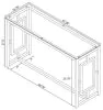 CoasterEssence 703739 Merced - Glass Top Metal Entryway Sofa Console Table - Nickel