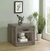 Coaster Fine Furniture 707727 Felix - 1-Drawer Engineered Wood Side End Table - Gray Driftwood