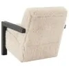 Coaster Fine Furniture 907533 Fitzroy - Faux Fur Upholstered Chair Solid Wood Arms - Latte