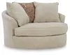 Benchcraft® 6670421 Steelwater Retreat - Oversized Swivel Accent Chair - Latte