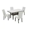 New Classic 40-D422-D4C Carissa - Rectangle Dining Table With 4 Chairs - White