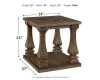 Ashley Furniture T776-3 Johnelle - Rectangular End Table - Gray