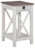 Ashley Furniture A4000374 Adalane - Accent Table - White / Gray