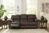 Ashley Furniture U43808/87/74/98 Leesworth - 3 Pc. - Power Reclining Sofa,  Loveseat, Rocker Recliner - Dark Brown