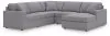 Ashley Furniture 92104S68 Ashley Furniture 92104S68 Modmax - 5-Piece Sectional With Raf Corner Chaise, With Laf Corner Chair - Granite