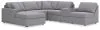 Ashley Furniture 92104S21 Ashley Furniture 92104S21 Modmax - 6-Piece Sectional With Laf Corner Chaise And Storage Console - Granite