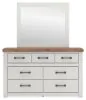 Benchcraft® B4615B1 Benchcraft® B4615B1 Savonport - Dresser And Mirror - White / Brown