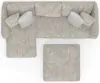 Jackson Furniture Industries 2306/73/75/28-01 Jackson Furniture Industries 2306/73/75/28-01 Bucktown - 2 Piece Sofa / LSF Chaise With Extra Thick Cuddler Seat Cushions & Cocktail Ottoman - Parchment