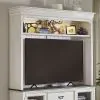 Liberty Furniture 417-EC73 Allyson Park - Entertainment Hutch - Wirebrushed White / Charcoal
