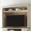 Liberty Furniture 652-EC00 Farmhouse Reimagined - Entertainment Hutch - Antique White / Chestnut Tops