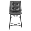 CoasterEssence 107859 Aiken - Upholstered Tufted Counter Chair (Set of 2) - Charcoal