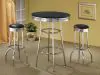 CoasterEveryday 2405 Retro - Round 1950's Bistro Pub Height Bar Table - Black