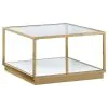 CoasterElevations 722660 Renee - 2 Piece Square Coffee Table Set - Rose Brass