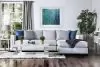 Furniture of America SM2671-SECT Ornella - Sectional - Light Gray / Blue