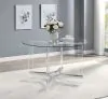 Coaster Fine Furniture 108501 Keeling - Round Glass Top Acrylic Dining Table - Chrome