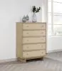 Coaster Fine Furniture 225045 Kailani - 5-Drawer Bedroom Chest Of Drawers - Beige Oak
