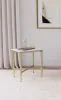 Coaster Fine Furniture 930091 Baldwin - Rectangular Marble Top Side Table - White And Gold