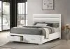 Coaster Fine Furniture 203510KE Felicity - Eastern King Storage Bed - White High Gloss