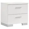 Coaster Fine Furniture 203511KE-S5 Felicity - 5 Piece Eastern King Bedroom Set - White High Gloss