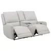 Coaster Fine Furniture 610521P-S2 Sylmar - 2 Piece Chenille Power Reclining Sofa Set - Dove Gray
