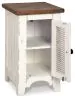 Ashley Furniture T459-7 Wystfield - Chair Side End Table - White / Brown