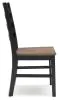 Ashley Furniture D634-01 Wildenauer - Dining Room Side Chair (Set of 2) - Brown / Black
