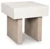 Ashley Furniture T622-2 Ashley Furniture T622-2 Jorlaina - Square End Table With Faux Cement Top - Light Grayish Brown