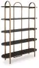 Ashley Furniture A4000589 Brentmour - Bookcase - Brown / Gold Finish