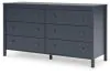 Ashley Furniture EB1528-231 Simmenfort - Six Drawer Dresser - Navy Blue