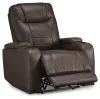 Ashley Furniture 1610413 Schooner Rocks - Power Recliner / Adj Headrest - Umber