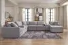 Ashley Furniture 92104S42 Modmax - 8-Piece Sectional With Raf Corner Chaise And 2 Storage Consoles - Granite