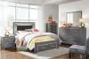 Ashley Furniture B214/31/36/46/87/84S/86 Ashley Furniture B214/31/36/46/87/84S/86 Lodanna - 6 Pc. - Dresser, Mirror, Chest, Full Panel Bed with 2 Storage Drawers - Gray