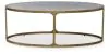 Ashley Furniture T399-0 Korajane - Oval Cocktail Table - Antique Gold