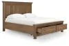 Ashley Furniture PCB779B13 Feddinger - California King Panel Storage Bed - Medium Brown