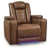 Ashley Furniture PCU1420013 Gruaro - Power Recliner With Adjustable Headrest - Amber