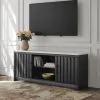 Ashley Furniture W2616-468 Cadmori - XL TV Stand With Fireplace Option - Black / White