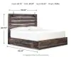Ashley Furniture B211B54 Drystan - King Panel Bed With 4 Side Drawers - Brown / Beige