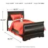 Ashley Furniture B128B5 Ashley Furniture B128B5 Huey Vineyard - Twin Sleigh Bed - Black