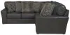 Jackson Furniture Industries 4378/42/62-28 Jackson Furniture Industries 4378/42/62-28 Denali - 2 Piece Italian Leather Match Sectional With 8 Included Accent Pillows - Steel