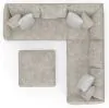 Jackson Furniture Industries 2306/63/59/73/28-01 Bucktown - 3 Piece Sectional With Extra Thick Cuddler Seat Cushions And Cocktail Ottoman - Parchment