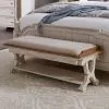 Liberty Furniture 652-BR47 Farmhouse Reimagined - Bed Bench - Antique White / Chestnut Tops
