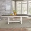 Liberty Furniture 182-CD-TRS Brook Bay - Trestle Table - Textured White / Carbon Gray