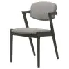 CoasterEssence 115112 Stevie - Padded Wood Dining Arm Chair (Set of 2) - Black