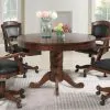 CoasterEssence 100871 Turk - Round Dining And Billiard Poker Game Table - Tobacco