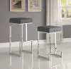 CoasterEveryday 105262 Gervase - Square Bar Stool - Gray And Chrome